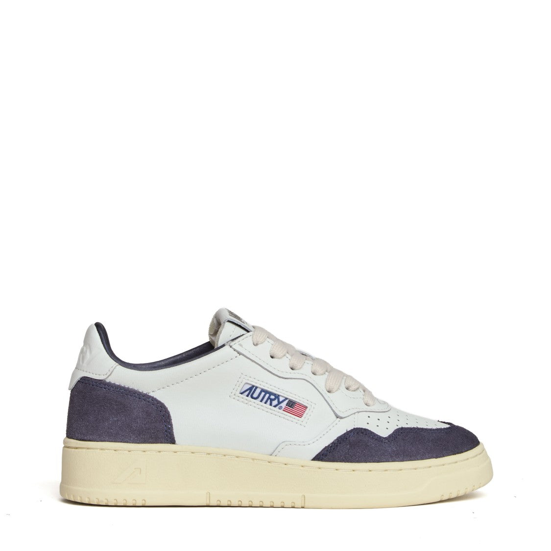 Autry White Beige Soft Leather Medalist Low Sneakers