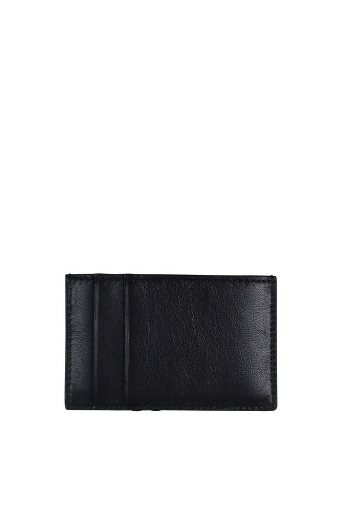 Alexander Mcqueen Lambskin Leather Card Holder With Signature Logo