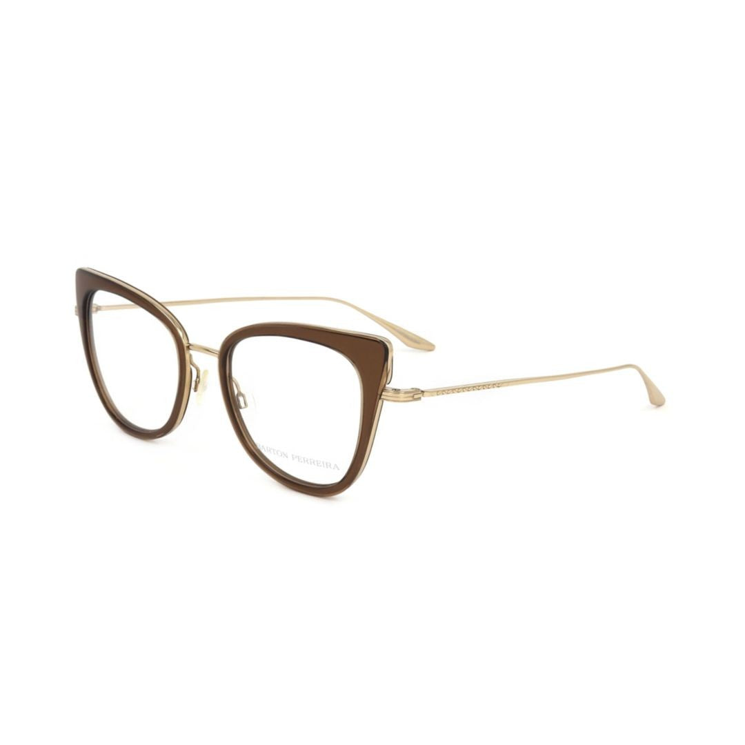 Barton Perreira Bp5198 522Jy Cat-Eye Frame Eyeglasses With Gold Metal Temples