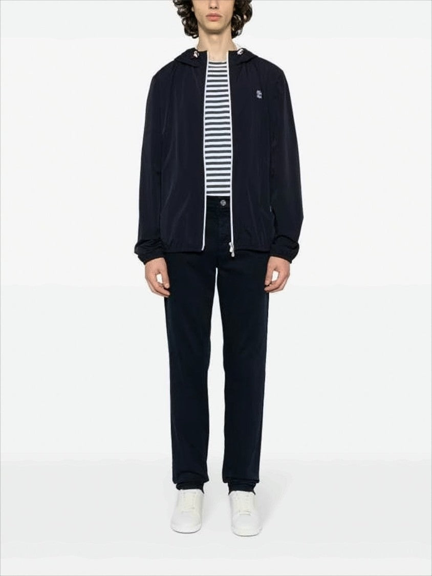 Brunello Cucinelli Lightweight Black Casual Jacket With Hood