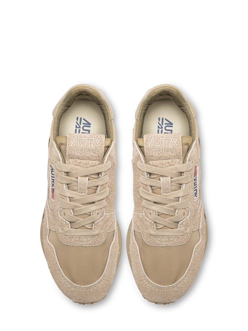 Autry Low-Profile Sneakers With Nylon And Suede Cow Leather Overlays