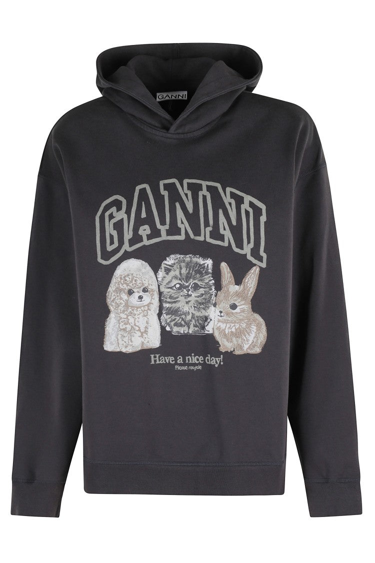 Ganni Gray Isoli Sweatshirt
