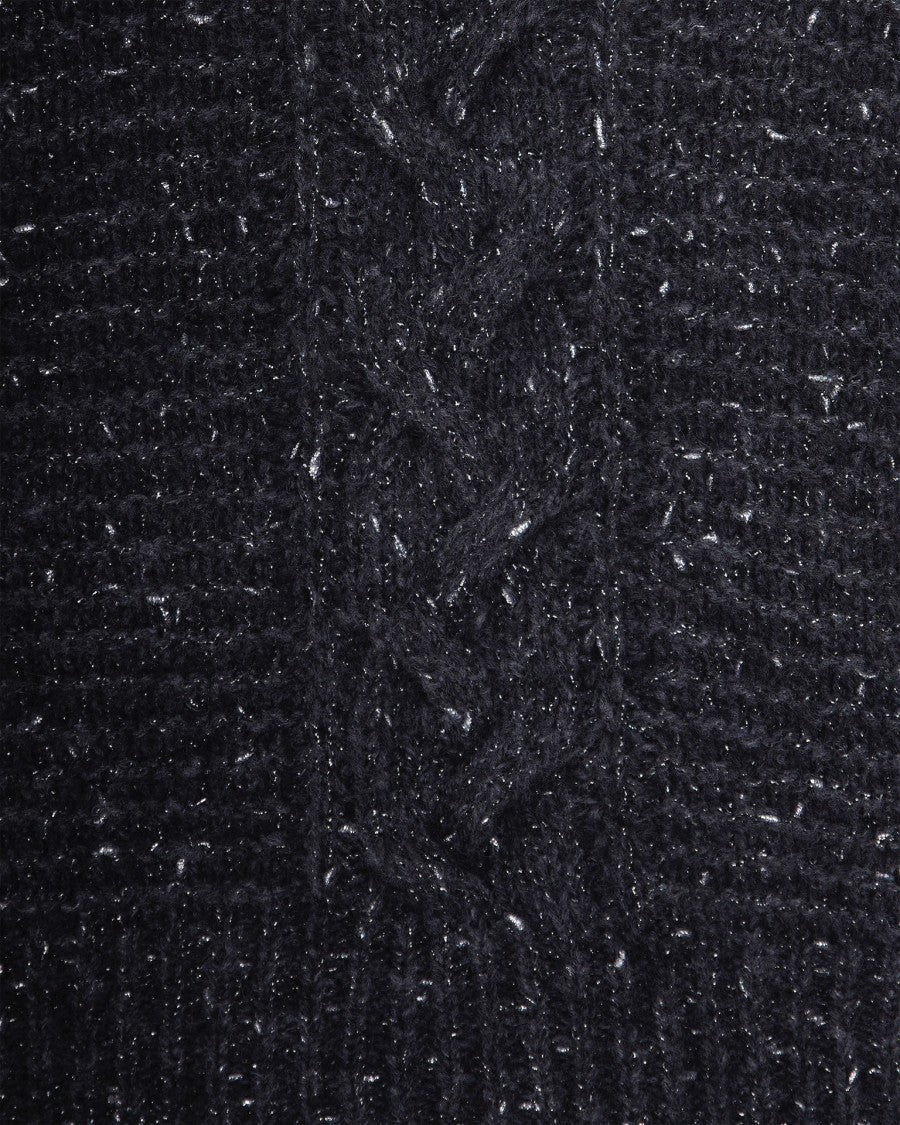 Max Mara Cropped Boxy Sweater With Textured Cable Knit
