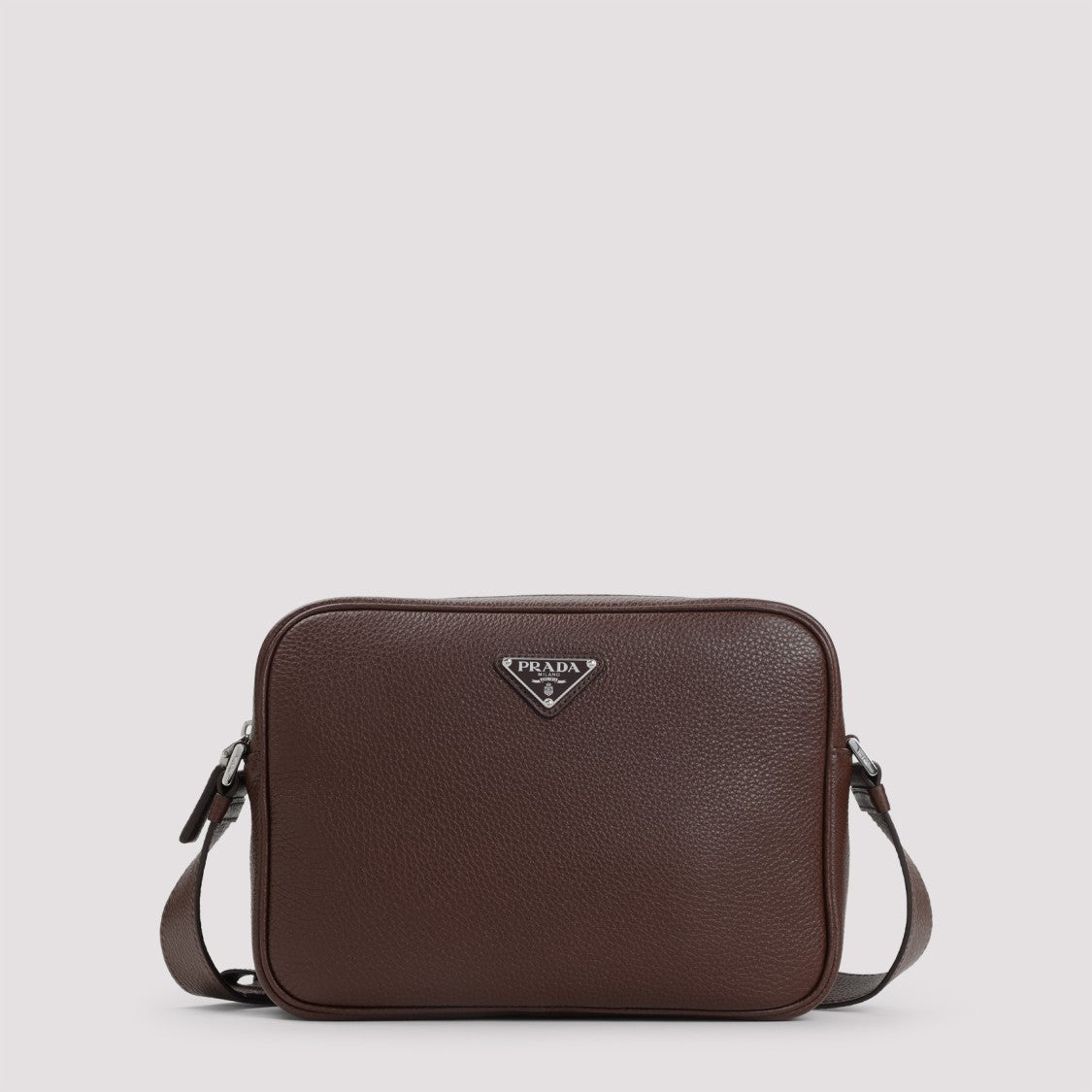 Prada Burned Brown Calf Leather Cross Body Bag