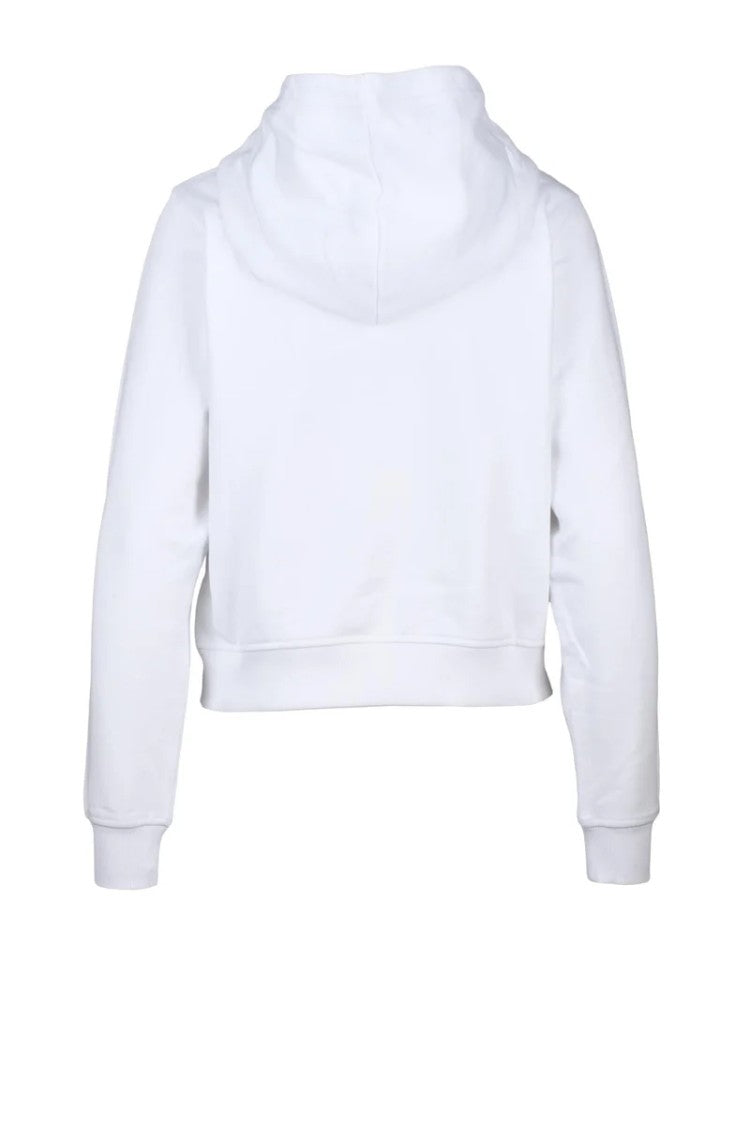 Diesel White Minimalist Hooded Sweatshirt