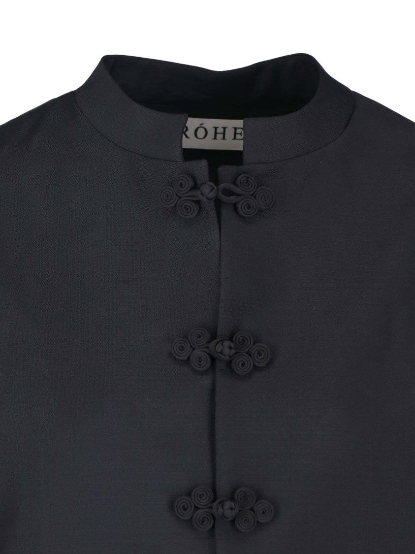 Róhe Pankou Mandarine Collar Wool-Blend Blazer