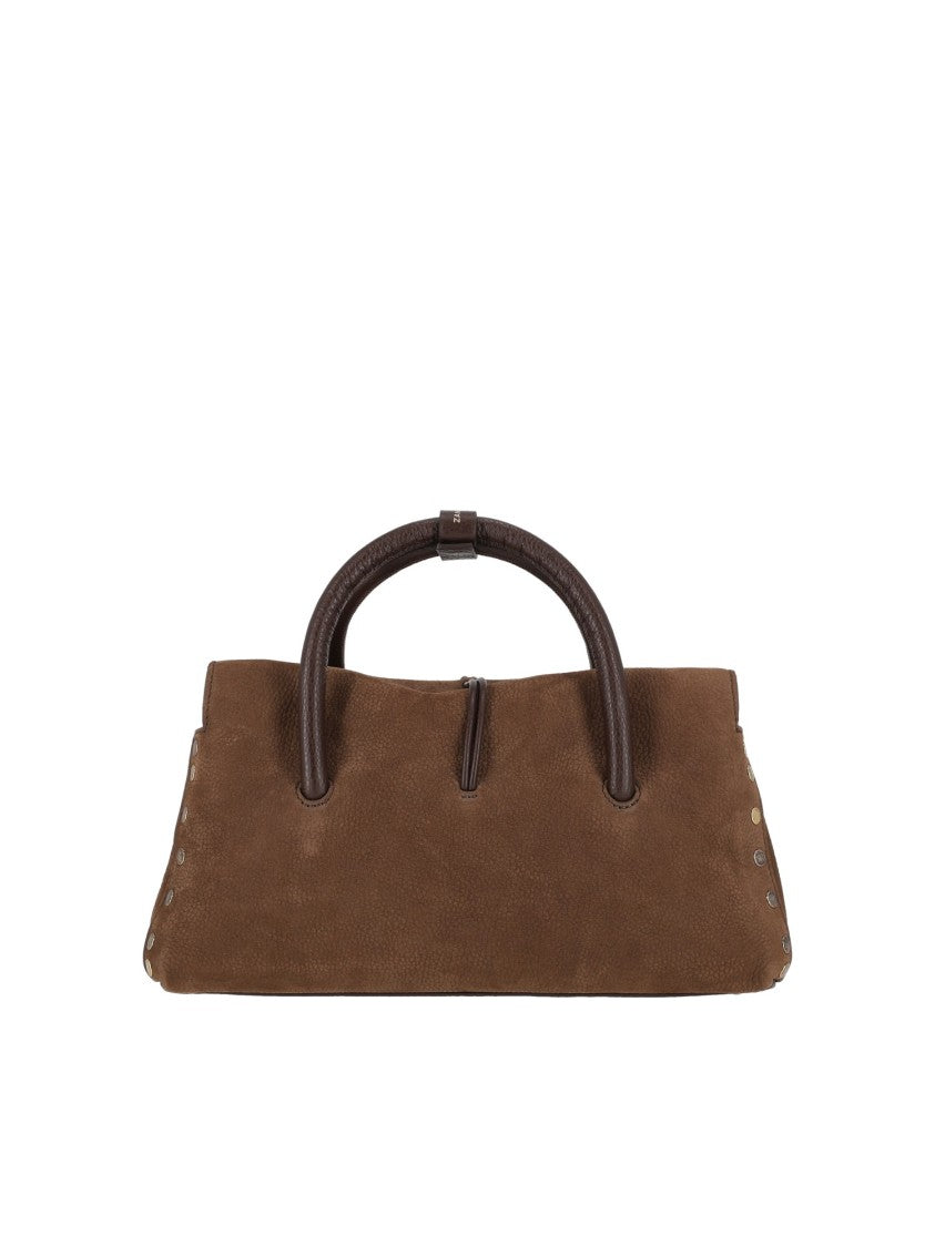 Zanellato Srl Brown Dotta Jones Nabuk Suede Shoulder Bag