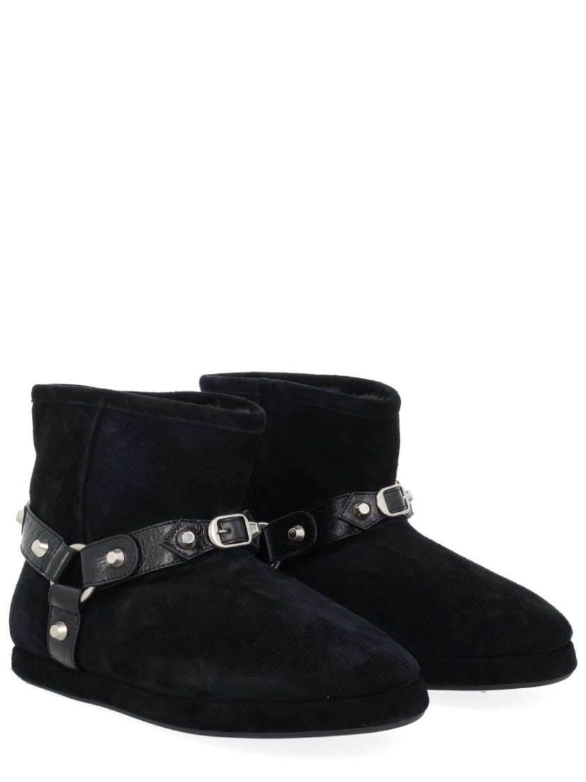 Balenciaga Alaska Calf Leather Harness Ankle Boots