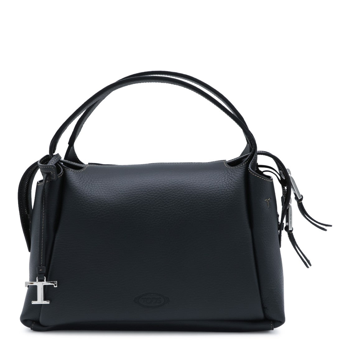 Tod's Structured Pebbled Leather Shoulder Bag With Silver-Tone Accents