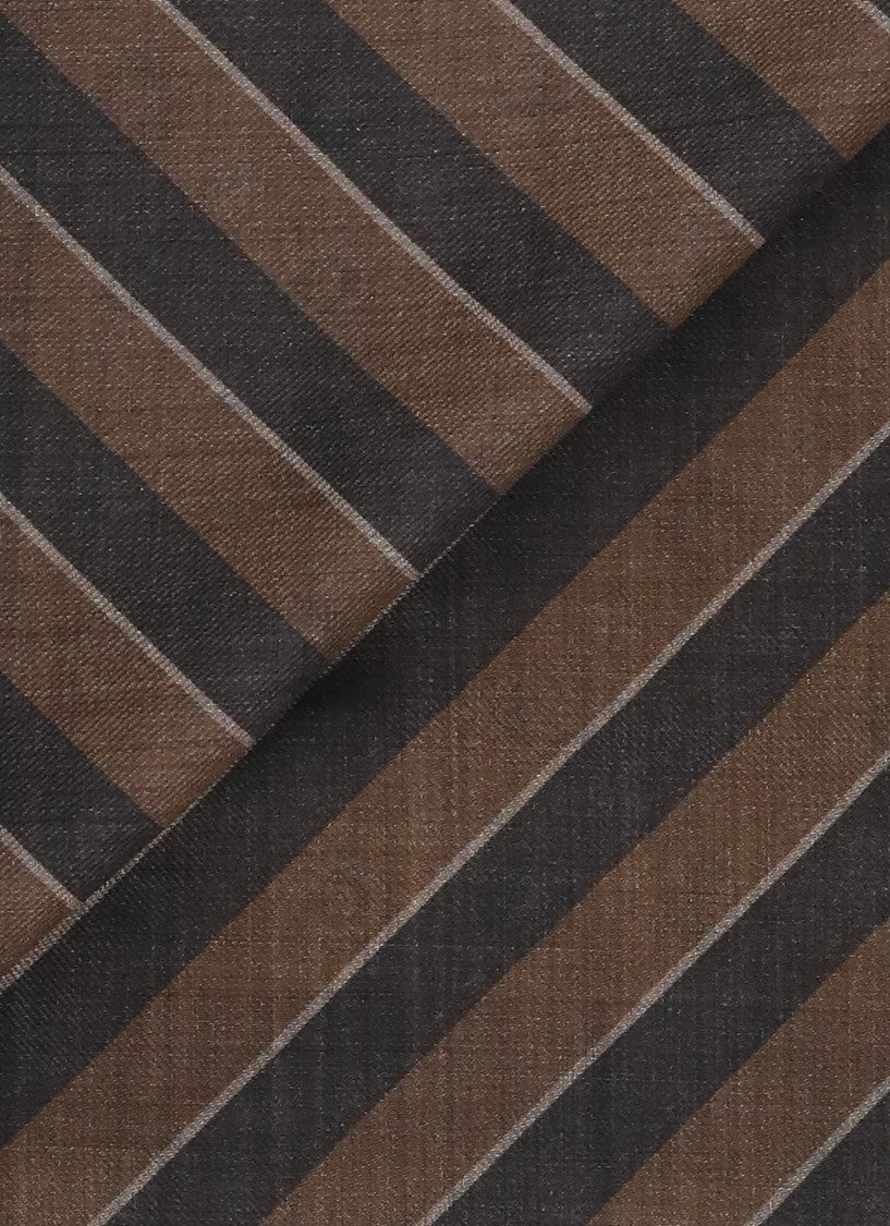 Altea Brown Wool Geometric Scarf