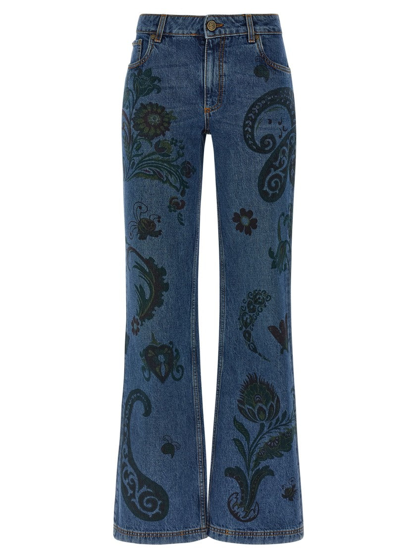 Etro Paisley Print Jeans
