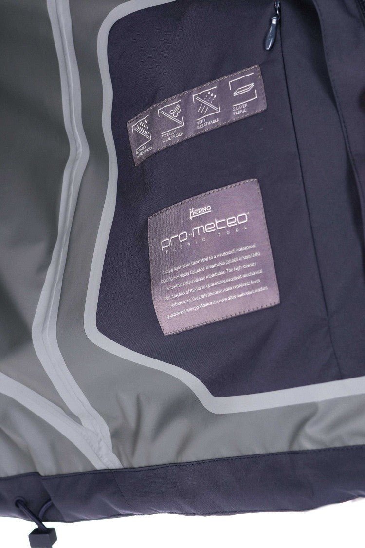 Herno Waterproof Short Technical Jacket With Removable Hood