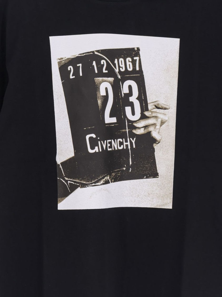 Givenchy Vintage-Style Graphic Print Black T-Shirt