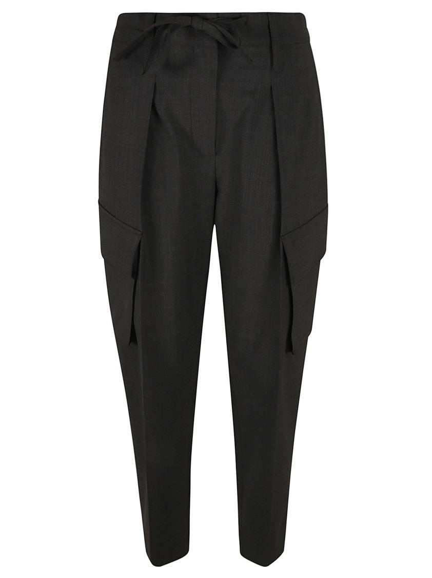 Brunello Cucinelli Tailored Grey Trousers With Cargo Pockets