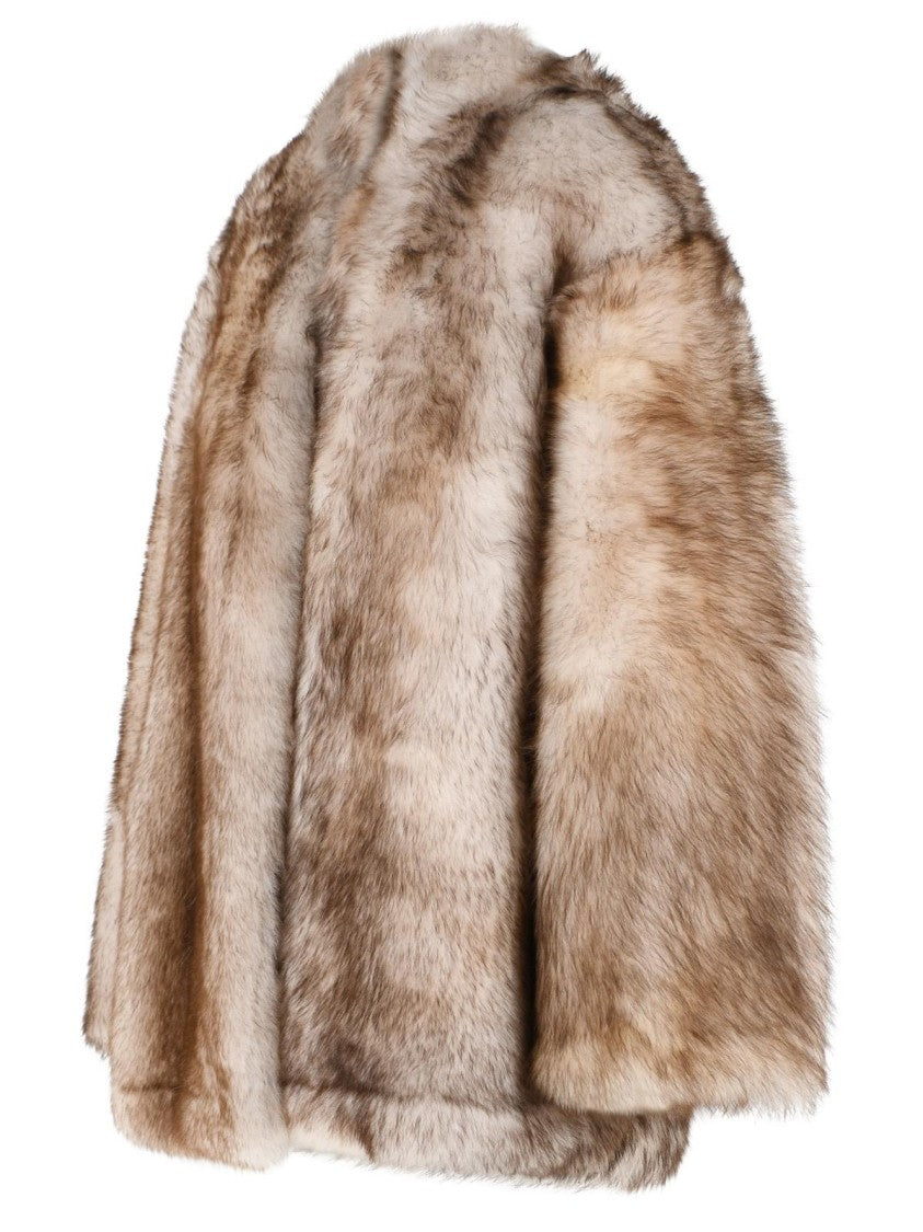 Salvatore Santoro V-Neck Sheepskin Fur Vest - Brown