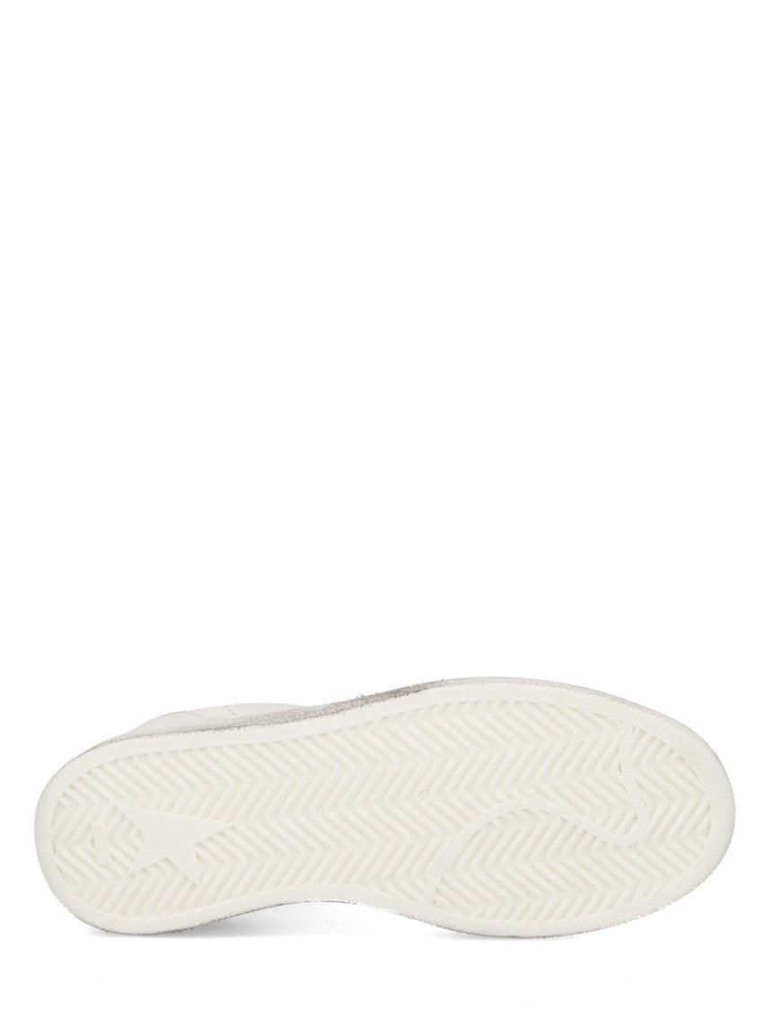Golden Goose Ballstar Distressed White Cow Leather Sneakers