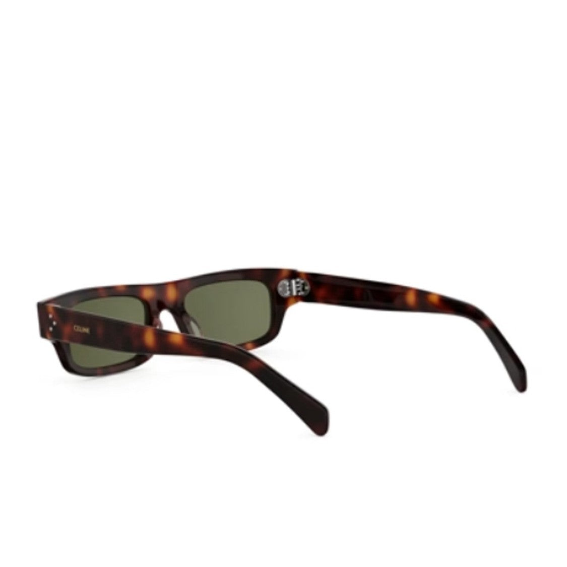 Celine Havana Three Dots Acetate Rectangular Sunglasses