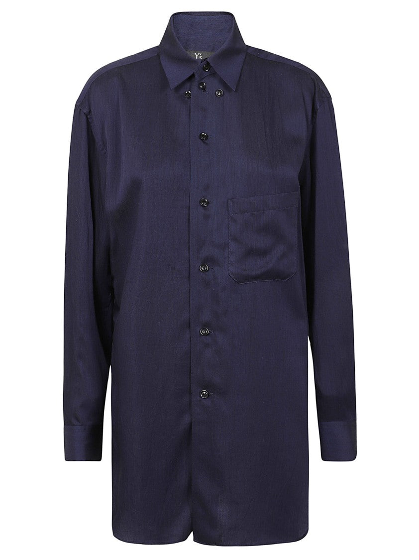 Yohji Yamamoto Black Button-Down Shirt With Classic Collar