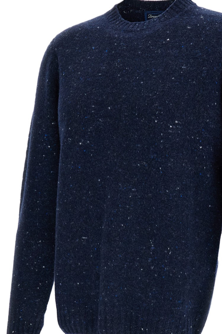 Drumohr Flecked Tweed Effect Crewneck Sweater