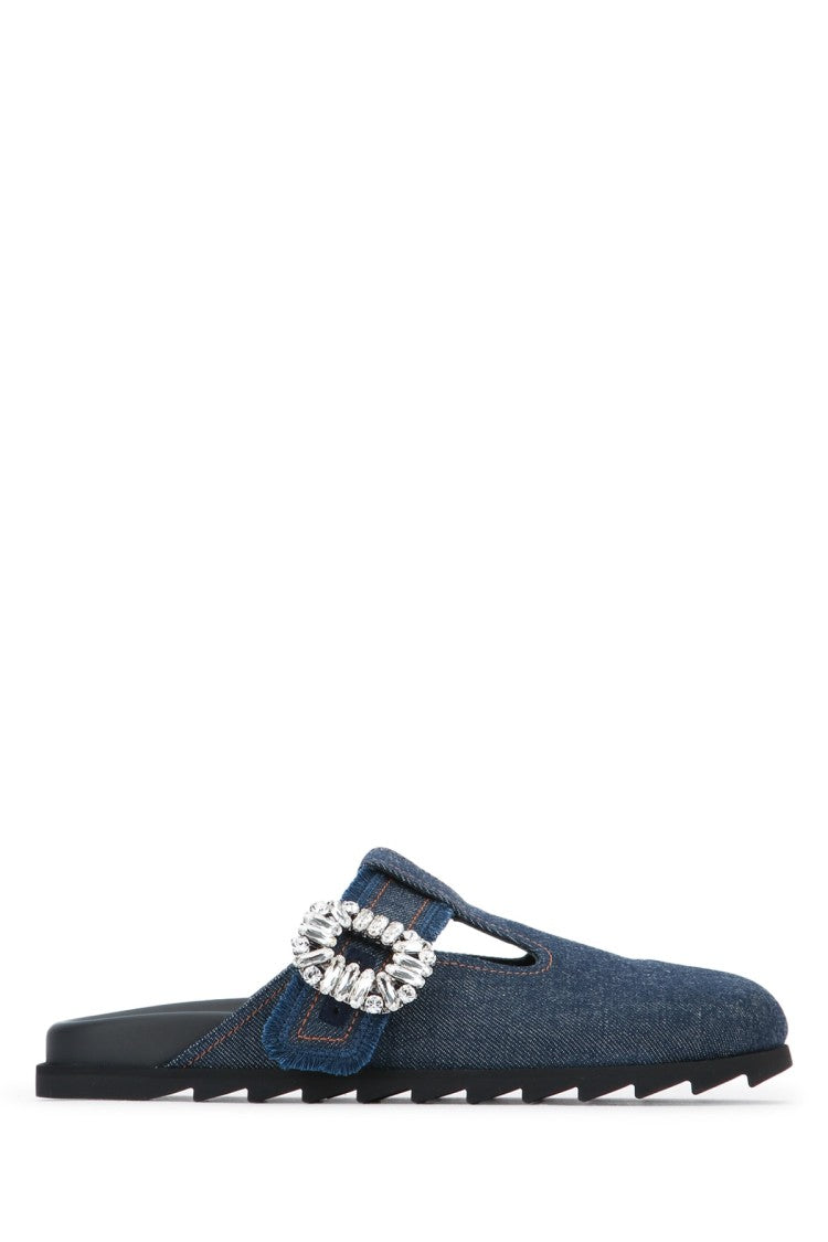 Roger Vivier Slidy Viv Closed T-Strap Fri Mule