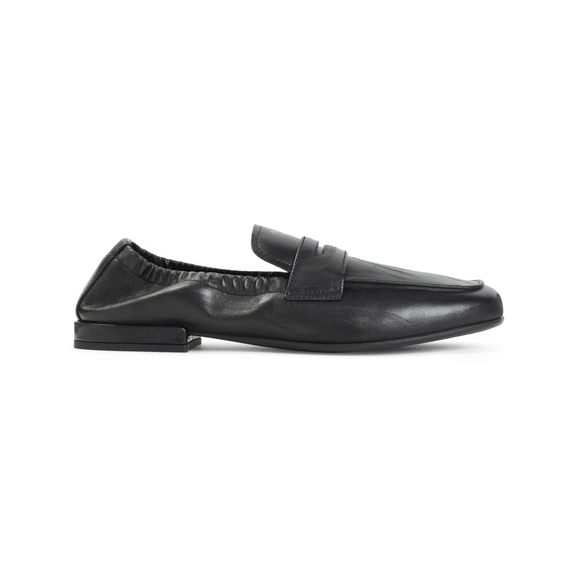 Prada Black Leather Slip-On Shoes