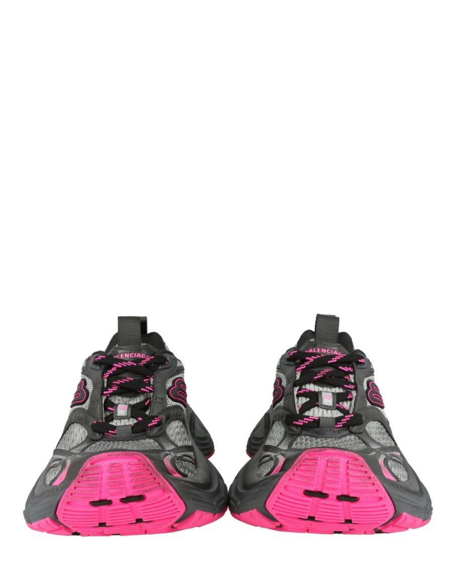 Balenciaga Chunky Low-Top Sneakers With Worn Detailing And Bold Accents