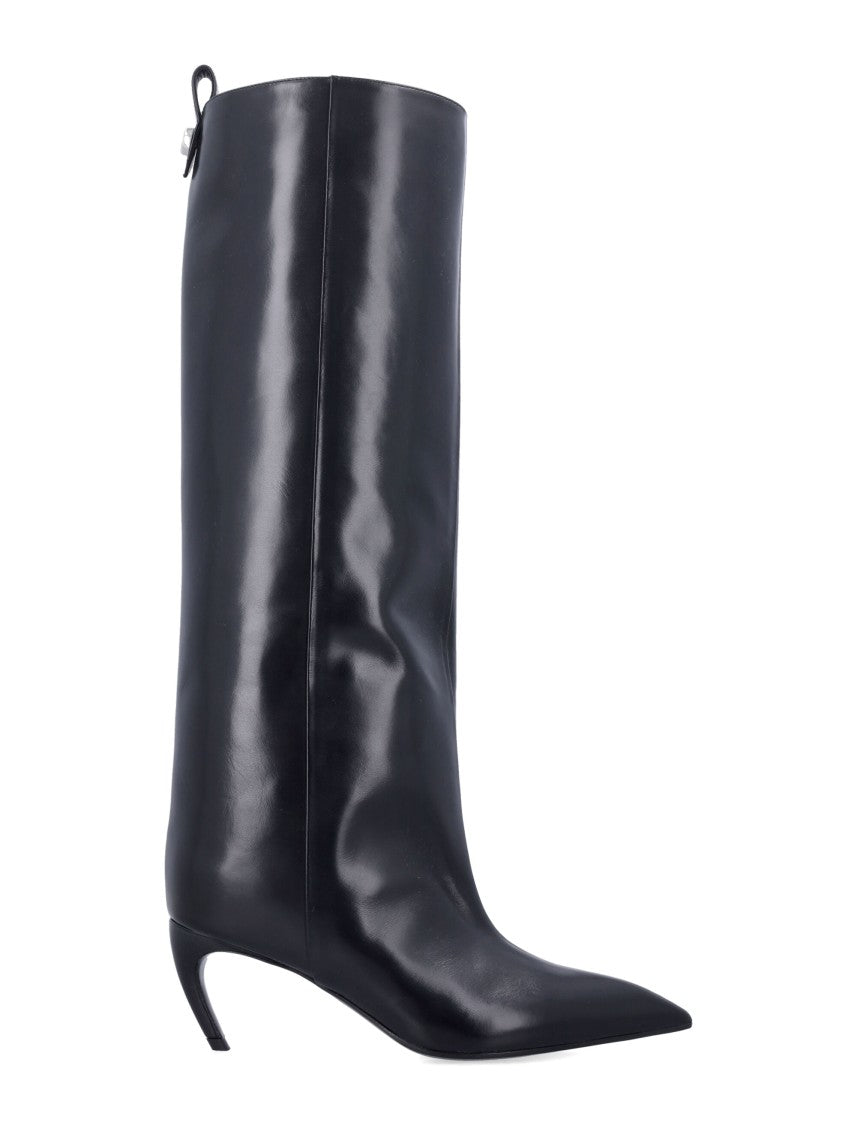 The Attico Pointed Toe Leather Lea Boots