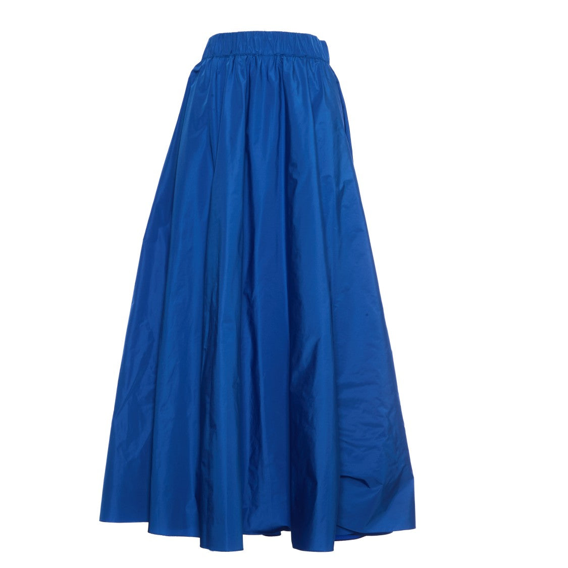 Parosh Flowing Taffeta Maxi Skirt With Elastic Waistband