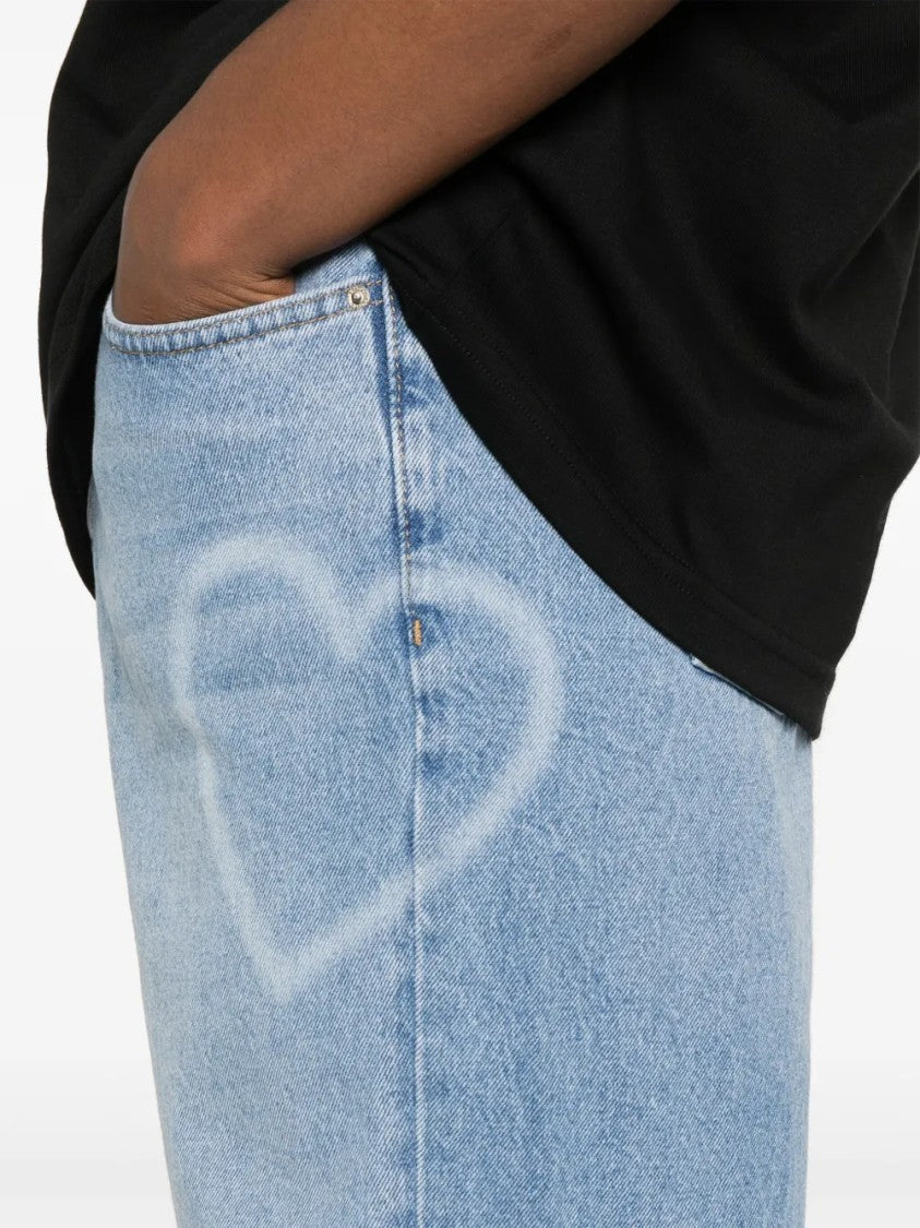 Vision Of Super Straight-Cut Blue Denim Jeans With Traditional Five-Pocket Design