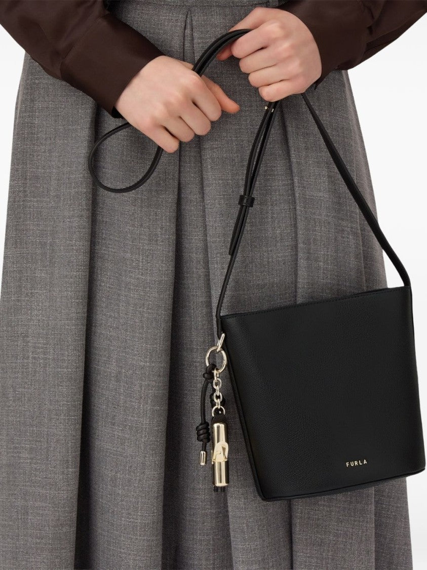 Furla Structured Rectangular Leather Bag With Adjustable Strap