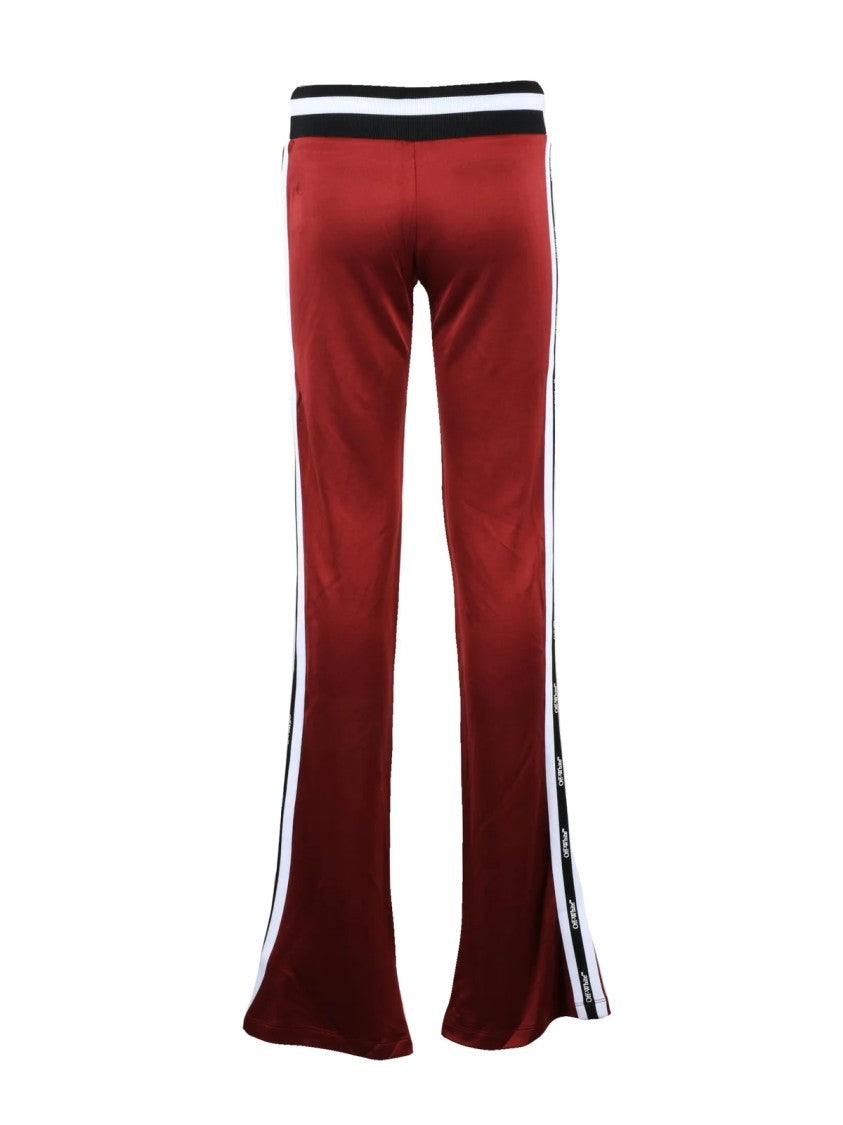 Off-White Red Striped Rayon-Blend Track Pants