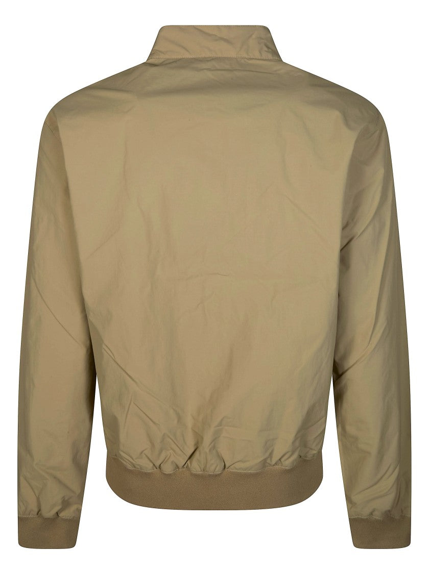 Barbour Minimalist Neutral Beige Bomber Jacket