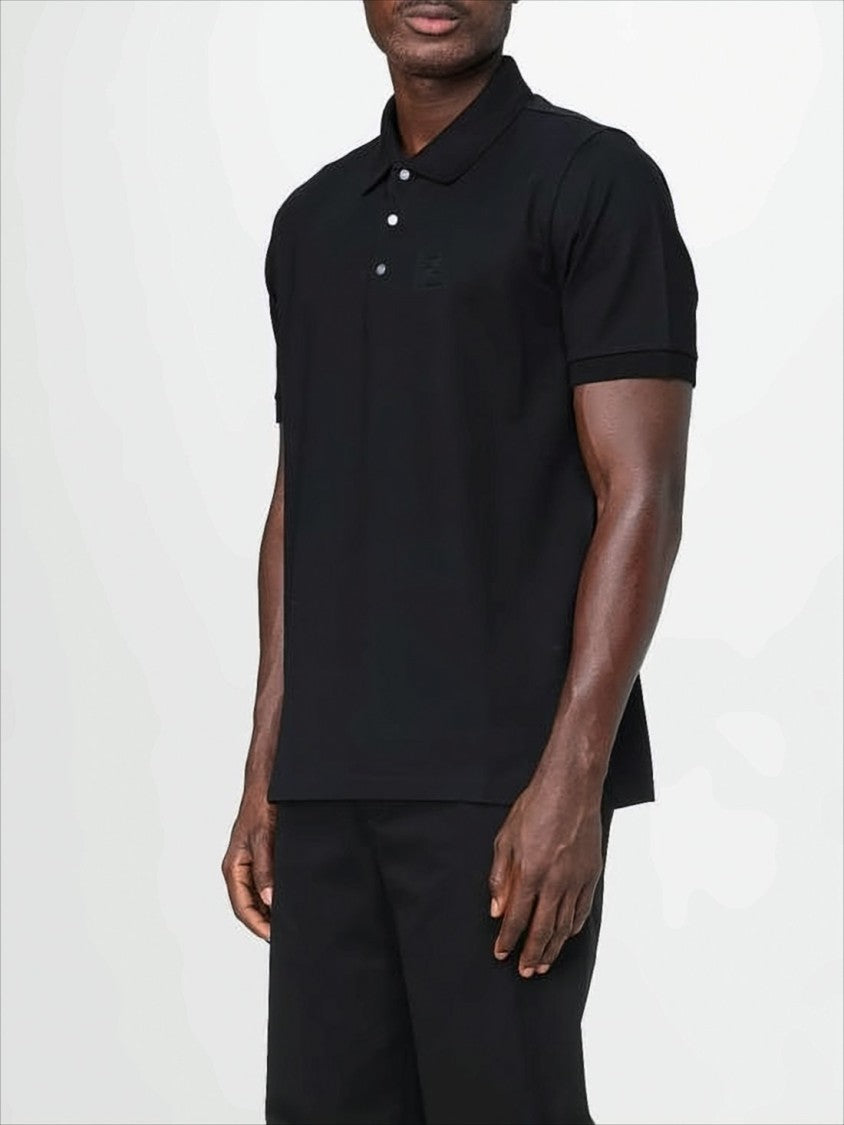 Fendi Black Polo Shirt With Classic Collar