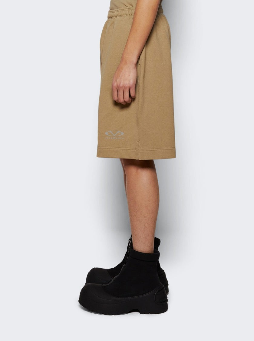 Vetements Oval Logo Shorts Taupe