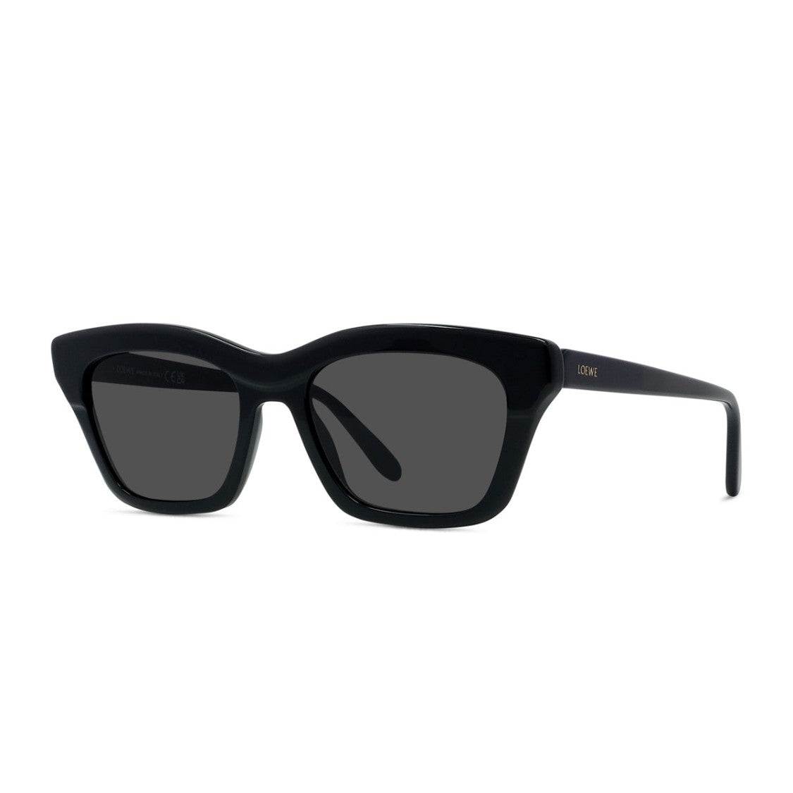 Loewe Black Slim Rectangular Acetate Sunglasses