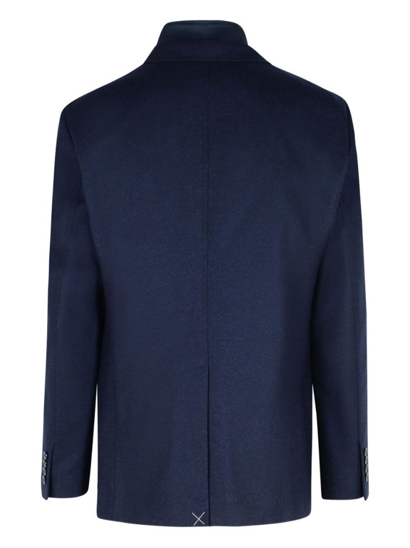 Fay Textured Navy Blue Blazer