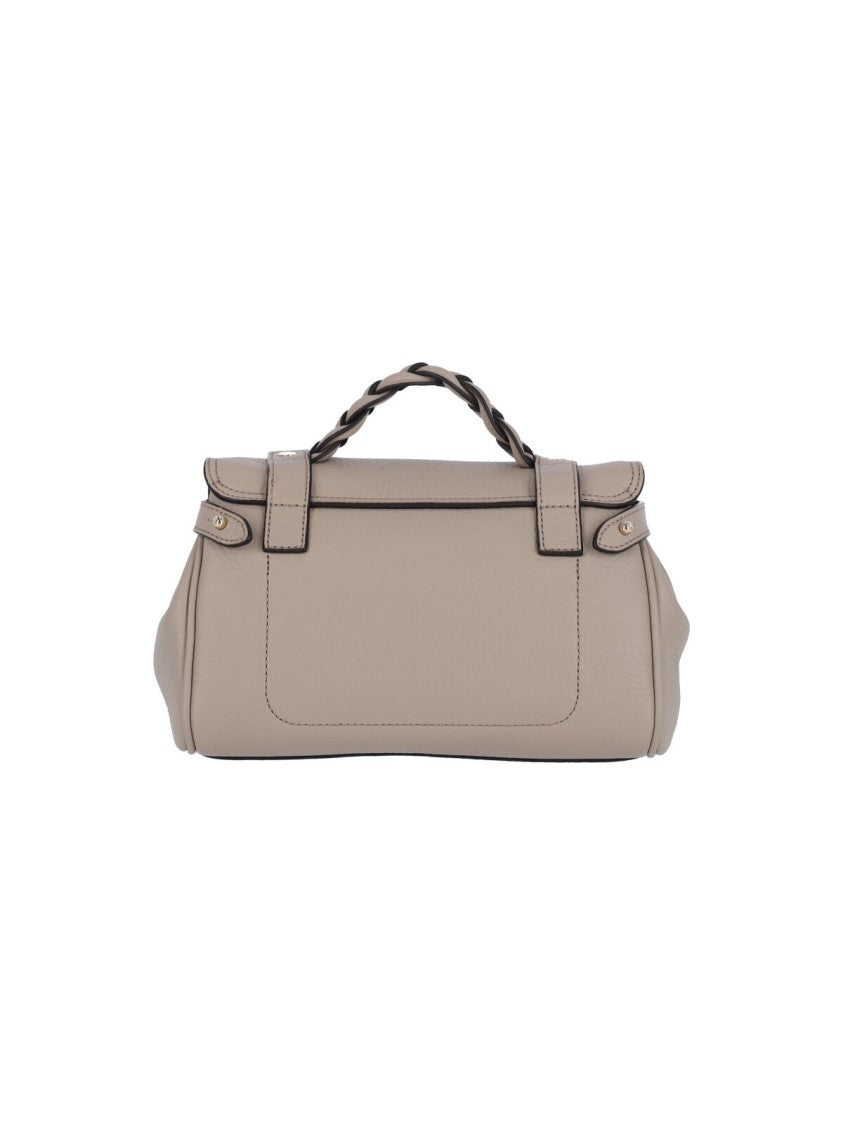 Mulberry Taupe Alexa Mini Grain Leather Bag