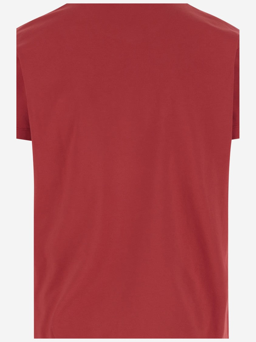 Dsquared2 Red Cotton Crew Neck T-Shirt With Bold Logo