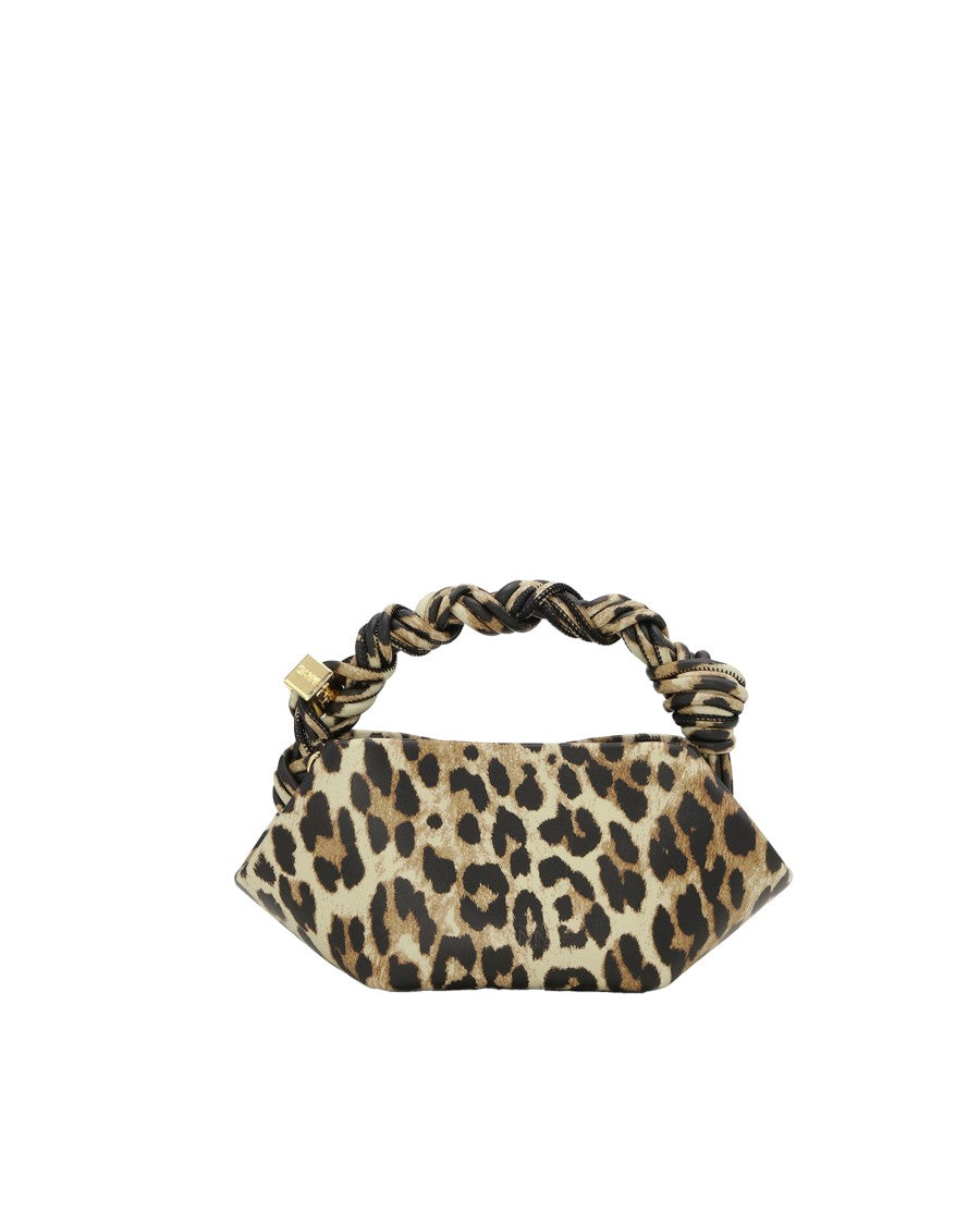 Ganni Mini Bou Bag Leopard Handbag