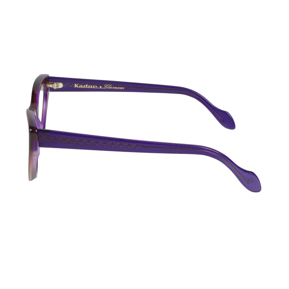 Kador Coachella Glamour Translucent Deep Purple Cat-Eye Sunglasses