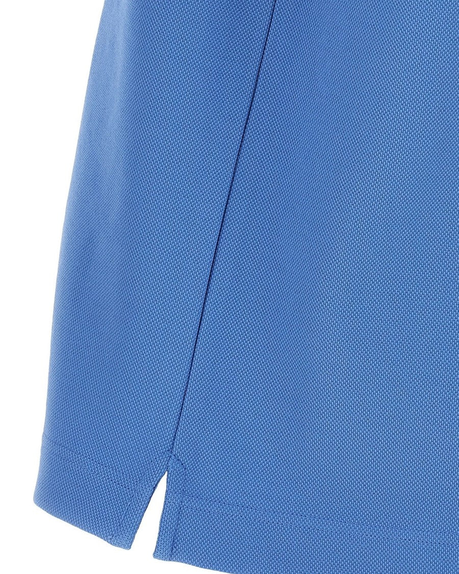 Marni Blue Pique Polo Shirt With Contrast Collar