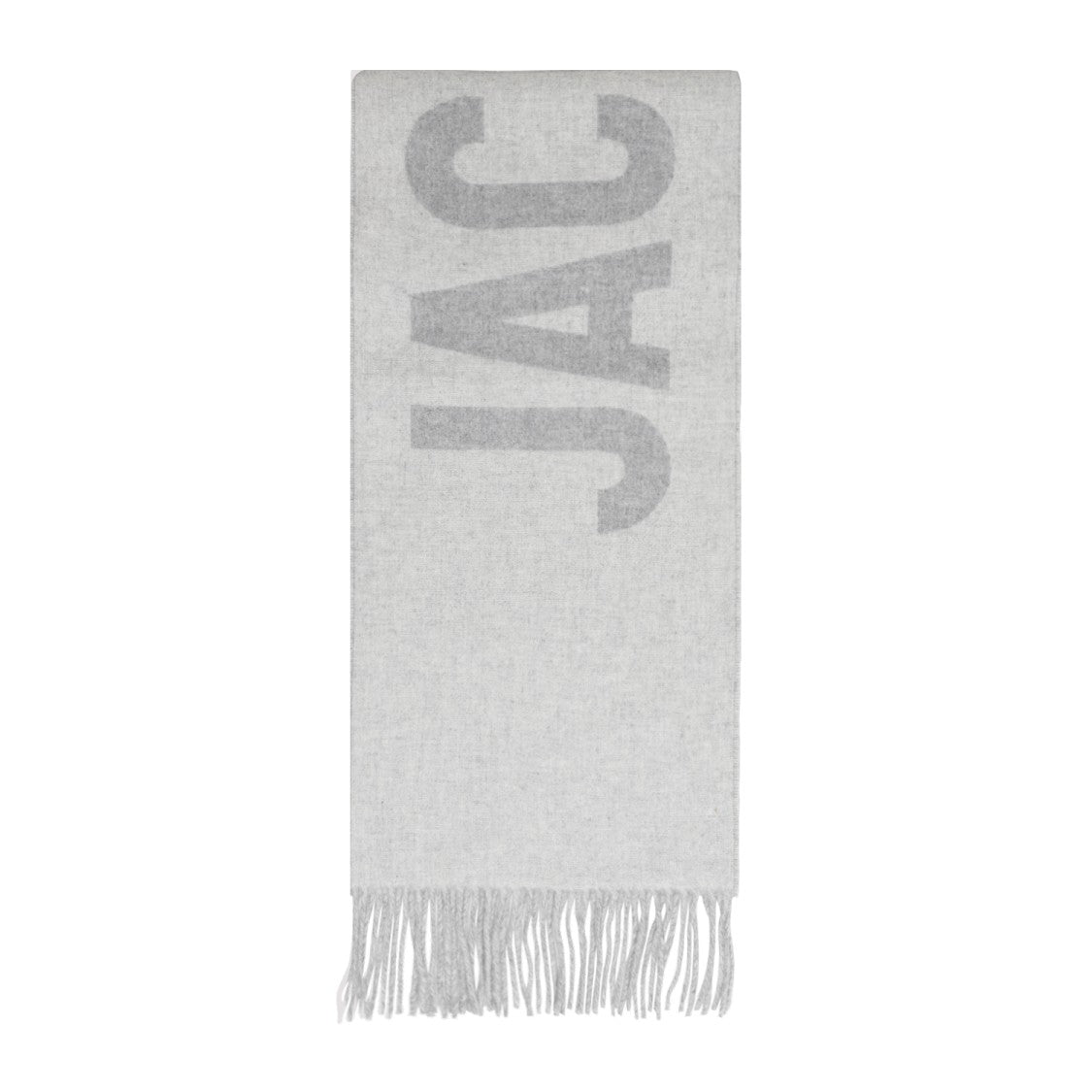 Jacquemus Grey Wool Logoed L'écharpe