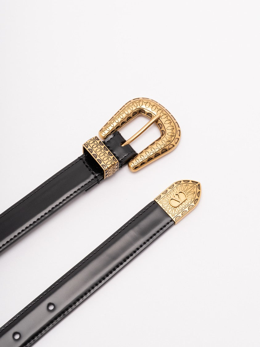 Valentino Garavani `Vlogo Signature` Leather Belt