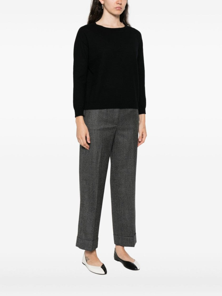 Tabaroni Cashmere Cashmere Sweater With Classic Round Neckline