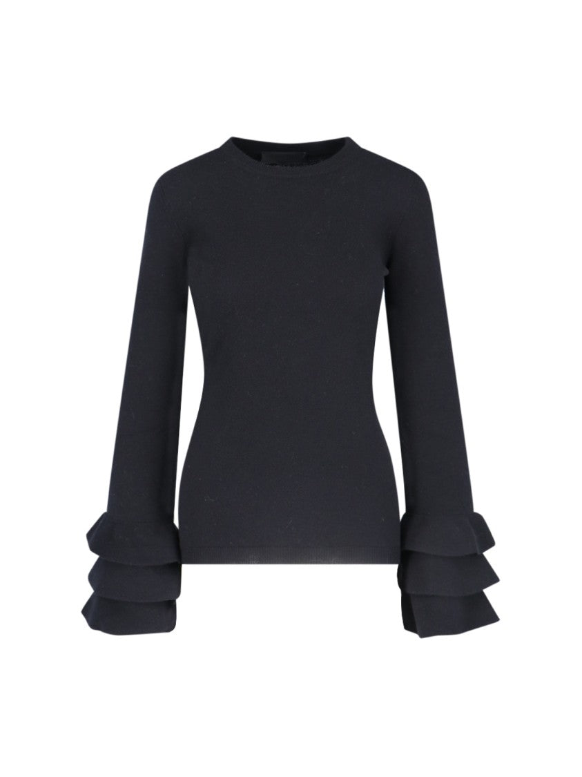 Valentino Ruffle Sweater – Black