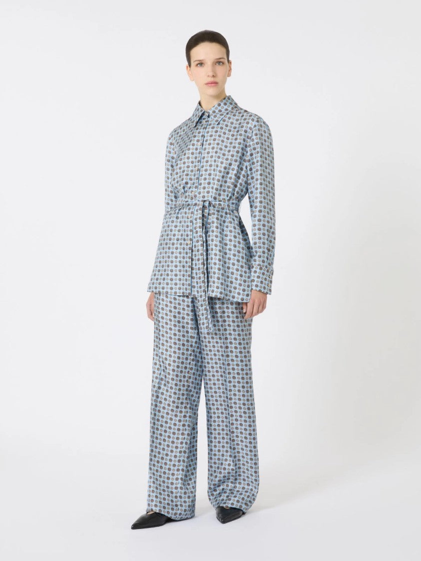 Max Mara Silk Long-Sleeved Shirt With Tailored Silhouette