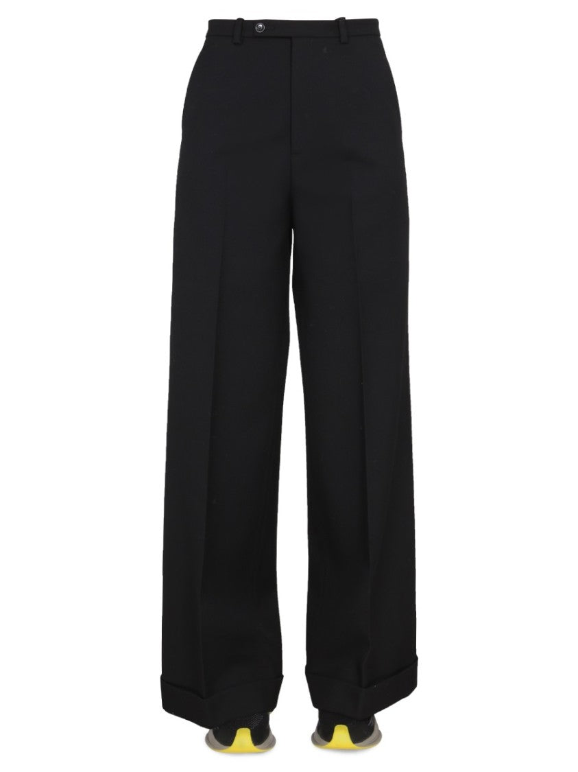 Gucci Tailored Wool Pants With Hook And Zipper Closure