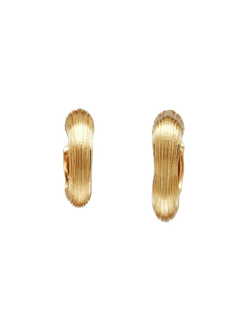 Cult Gaia Palais Ribbed Hoop Earrings