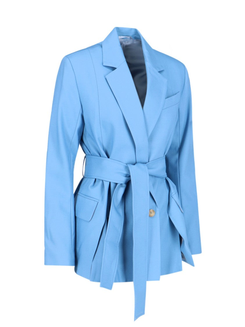 Eudon Choi Light Blue Double-Breasted Blazer