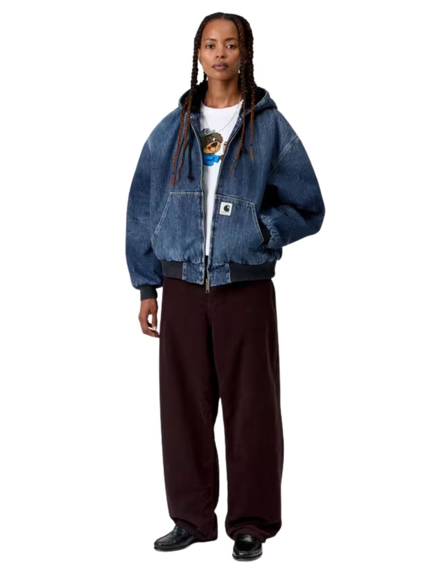 Carhartt Wip Blue Marble Wash Smith Denim Hooded Jacket